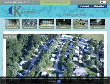 Tablet Screenshot of camping-de-kervoen.com